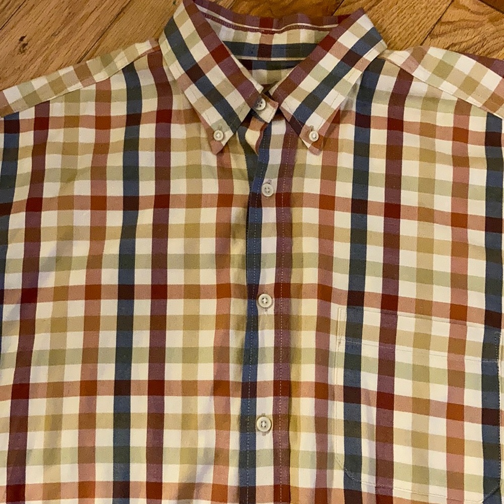 Bills Khakis Size Large Plaid Button Up - image 2